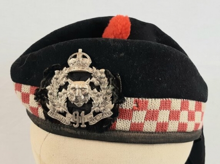 Pre War 91st Highlanders Glengarry and Badge