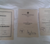 2nd War Document Grouping of 3 to a Gefreiter