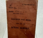 First War 85th Battalion Paybook to Cowie