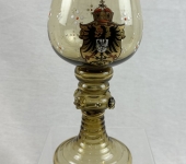 Patriotic 19th Century German Wine Glass