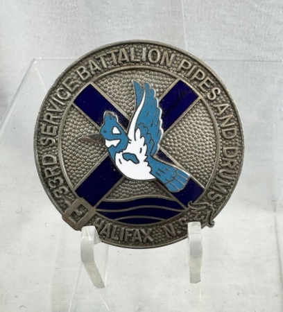 33rd Service Battalion Pipes and Drum Glengarry Badge