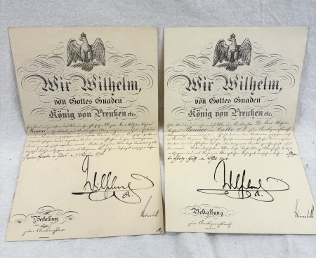 Original Kaiser Wilhelm 2nd Signatures