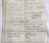 Parchment Discharge Certificate 15th Regiment of Foot