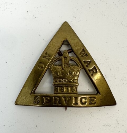1916 On War Service Badge