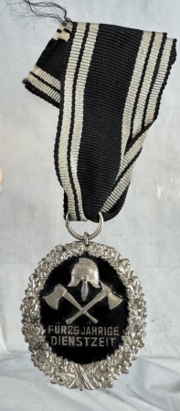 Prussian 25 Year Long Service Medal for Fire Service