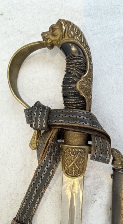 Imperial Lion Head Sword with Sword Knot