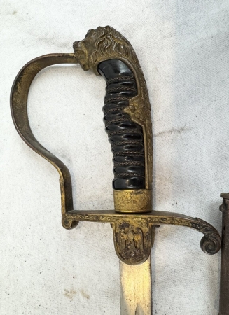 Third Reich Period Army Lions Head Sword