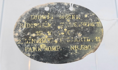 Imperial German Id Disc Foot Artillery