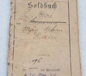 German 1st War Field Artillery Soldbuch
