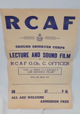 RCAF Ground Observer Poster