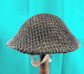 Canadian 2nd War Burlap Camo Helmet