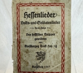 1917 Dated Hessen Soldiers Songbook
