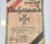 Imperial German First War Patriotic Song Book