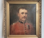 Late 19th Century Oil on Canvas of a British Guardsman